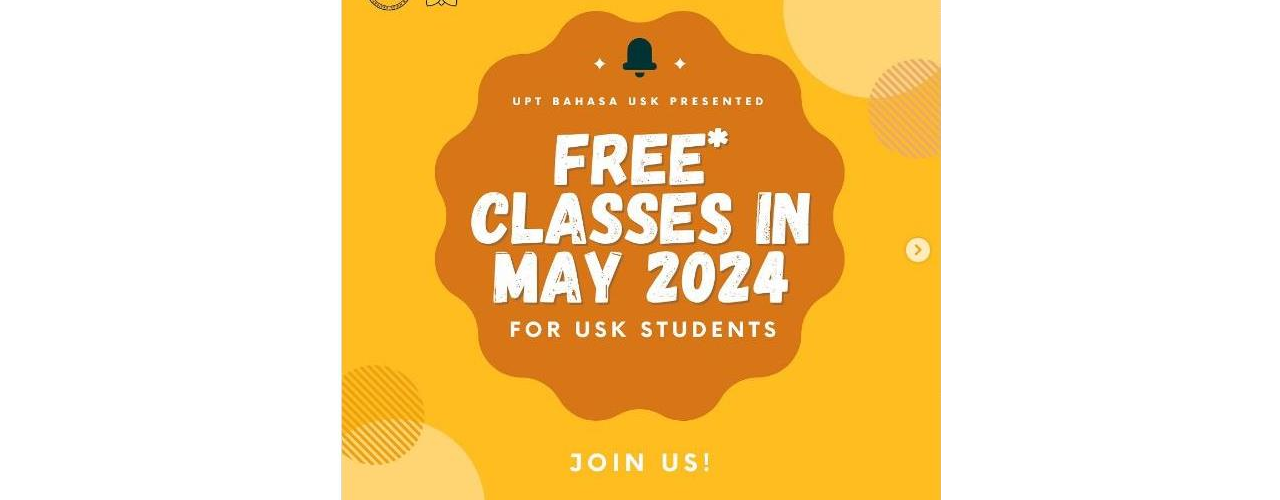 FREE ENGLISH CLASSES di UPT BAHASA USK UNTUK PARA MAHASISWA