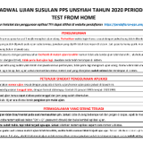 Pengumuman Ujian Susulan Mahasiswa Baru